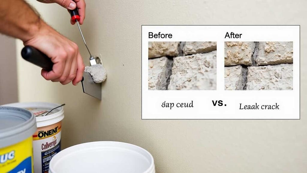DIY basement crack repair with hydraulic cement - affordable waterproofing solution under $20