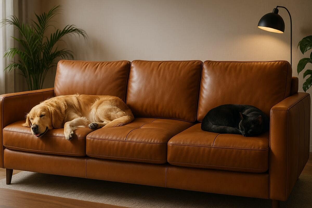 Luxury Sofa Set Leatherette - Pet Friendly Sofa Set Leatherette